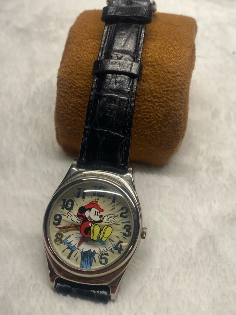 Disney Mickey Mouse Fireman Fire Brigade Animated Watch 35mm New Battery